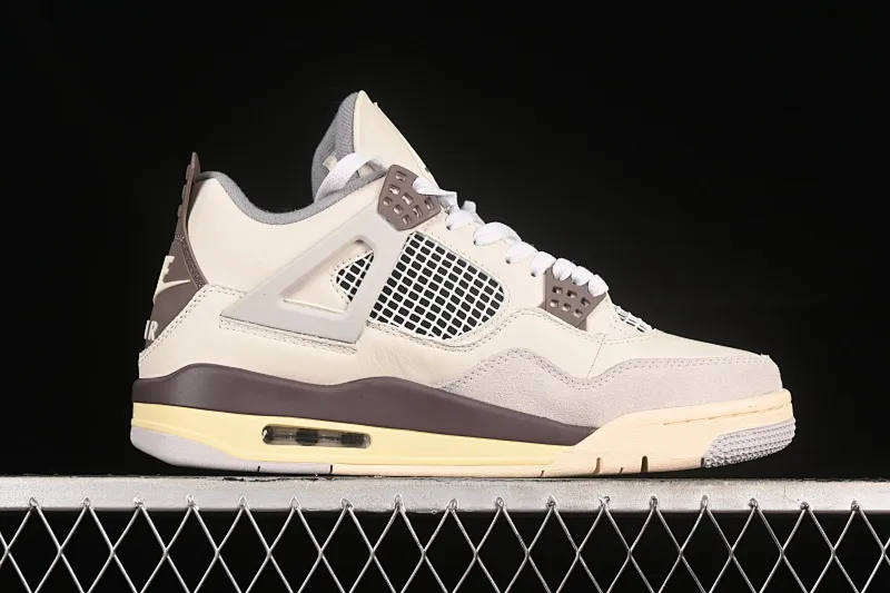 All Categories Air Jordan Jordan Series Basketball Shoes Air Jordan 4 Special Price #ZG Version Air Jordan 4 Retro "Baimoka" AJ4 Joe 4 White Mocha Joint Basketball Shoes DR5415-102